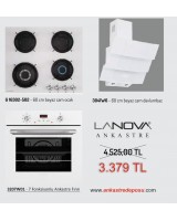 Lanova Beyaz Ankastre Set 4 ( G-16302-502 + 3041W6 + 3207W01 )